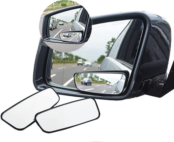 meioro 360° Rotate Blind Spot Mirror,Adjustabe Wide Angle Rear View Mirror HD Glass Convex Side View Mirror for Car(One pair)