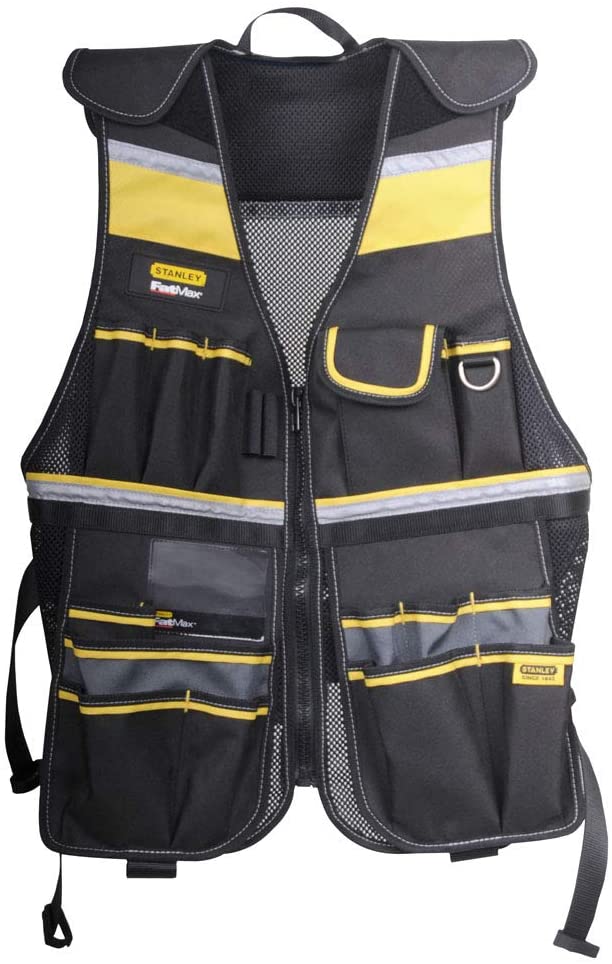 Stanley Fatmax FMST1-71181 "Pro" Tool Vest, Yellow/Black, XL
