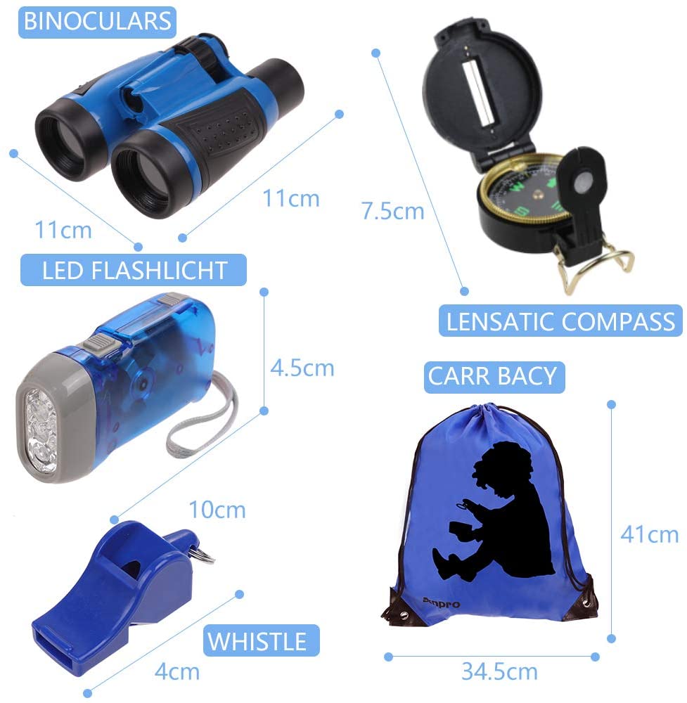 Anpro 25pcs Explorer Kit, Bug Catcher Kit for Kids, Butterfly Kit