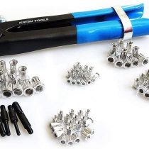 KATSU Hand Nut Rivet Gun Kit 86PCs Manual Riveter Threaded Rivet Nut Inserts M3 M4 M5 M6 M8 for Cars Trailers Electric Boards and Other Applications 405552