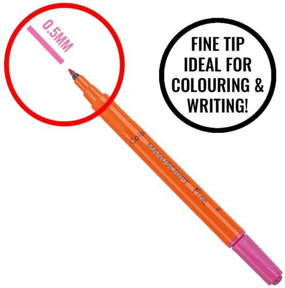 Manuscript Callicreative Fine Pens with 0.5mm Felt Tips, Twelve Variety of Shades – Ideal for Everyday Drawing and Colouring, Card, Assorted - Image 2