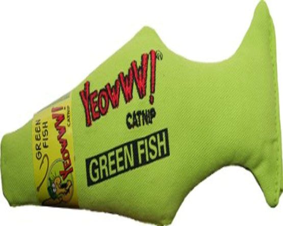 Yeowww Fish Cat Toy, Green