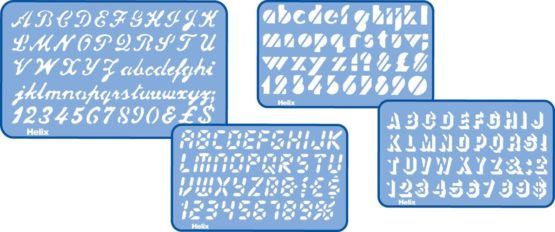 Helix Letter and Number Stencils (4 Pack)