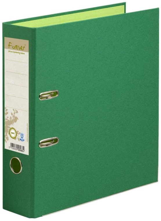 Exacompta Forever Prem'Touch Lever Arch File, A4, 80 mm spine - Dark Green
