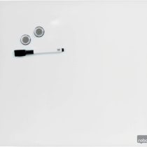 Nobo Glass Whiteboard, Magnetic, 300 x 300 mm Square Tile Design, Includes Glassboard Marker, Magnets and Fitting Kit, White, 1903956
