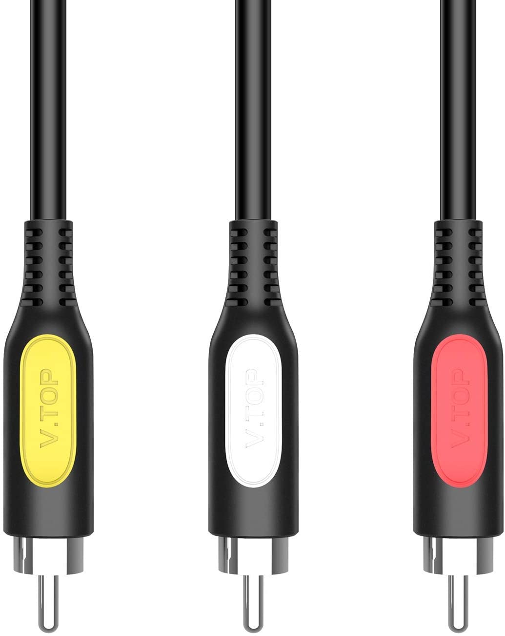 VTOP HermersLink 3xRCA Composite AV Cable, Male to Male RCA Red White Yellow lead - Image 2