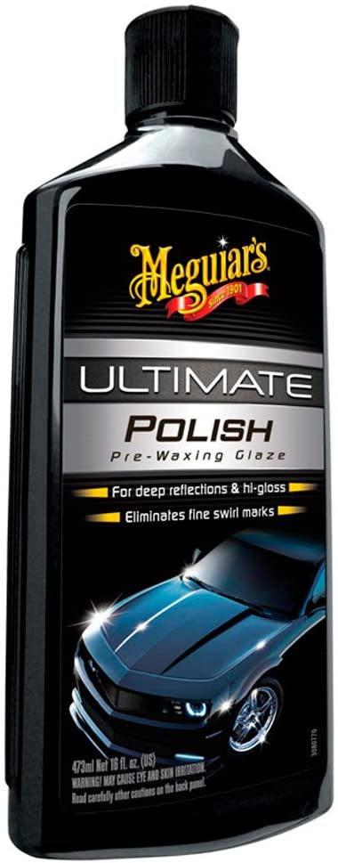 Meguiar's Ultimate Car Polish Pre-Waxing Glaze 473ml - For Deep Reflections and Maximum Gloss - G19216EU