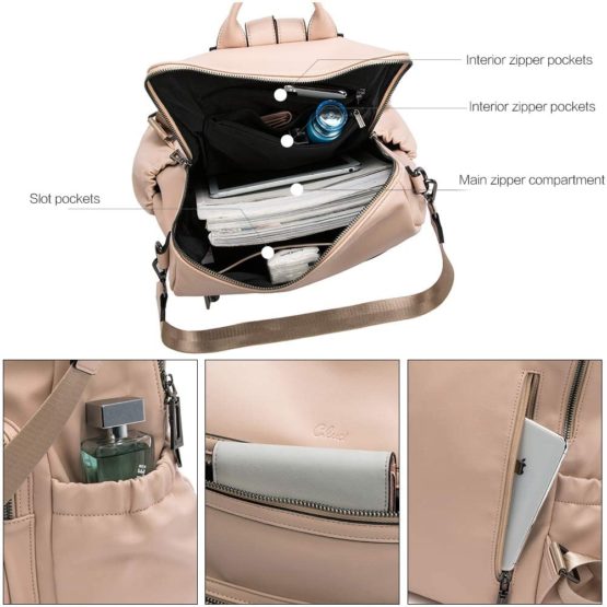 CL6192101KUK Backpack Purse for Women Fashion Leather Designer Travel Large Ladies Shoulder Bags with Tassel - Image 4