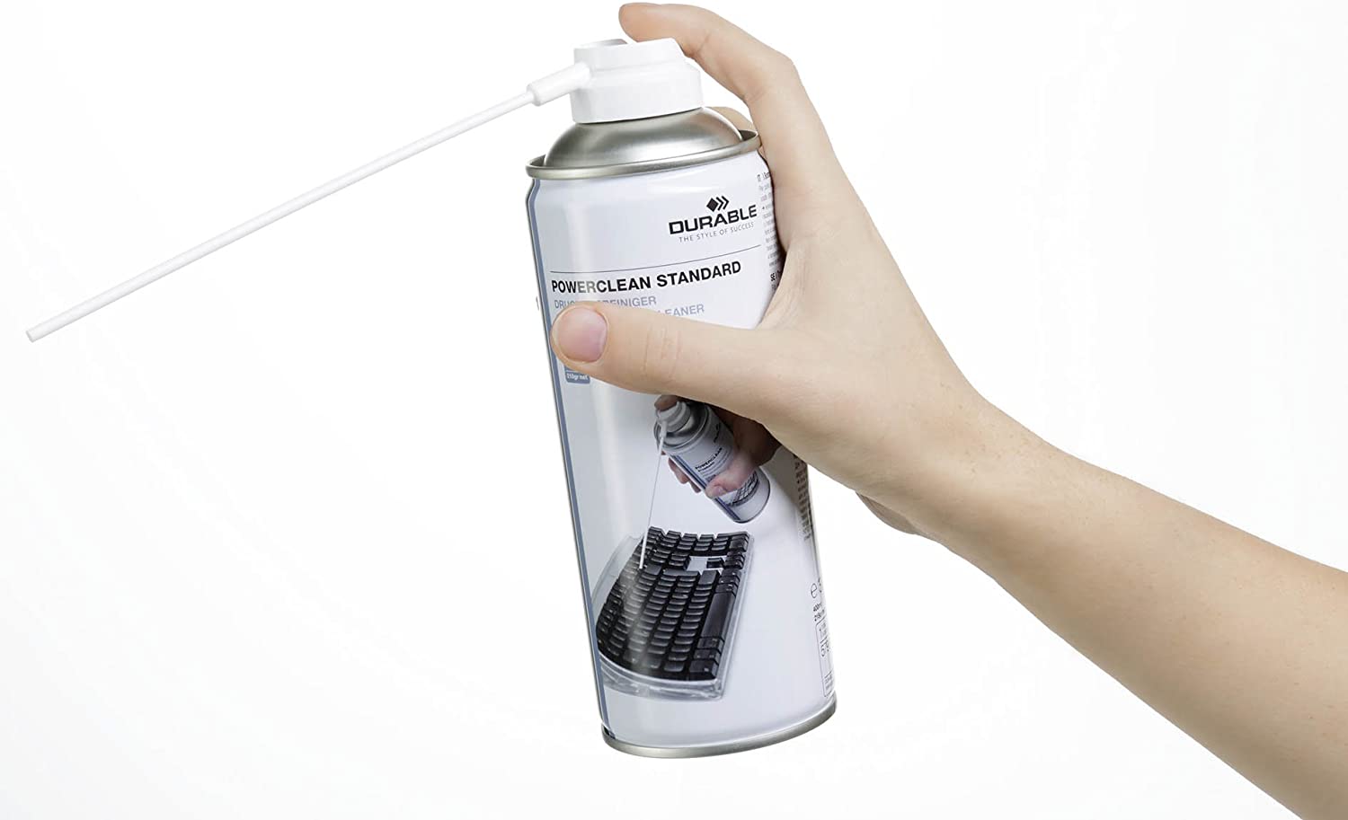 Durable POWERCLEAN Air Duster Standard | Compressed Gas For Computer & Keyboard Cleaning | 400ml Size Air Canister - Image 2
