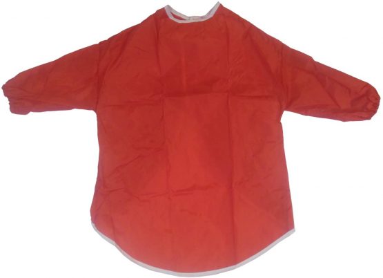 Children's Waterproof Play Apron - Age 8-10 Years - Painting, Baking, Cooking, Smock - Red