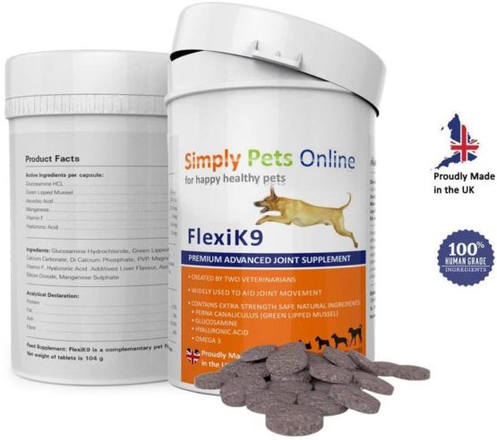 FlexiK9 Dog Joint Supplement - UK Veterinarian Formulated - Extra Green Lipped Mussel, Glucosamine, Vitamins - 120 Chewable Tablets - Image 4