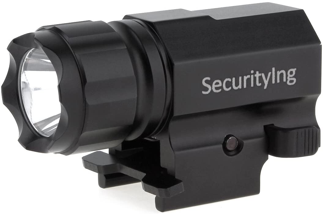 SecurityIng LED Tactical Strobe Gun Flashlight 2-Mode 600LM Pistol Handgun Torch Light with Quick Release Weaver Mount for Hiking, Camping, Hunting and Other Indoor/Outdoor Activities - Image 2