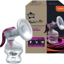 Tommee Tippee Manual Breast Pump with soft, cushioned silicone cup and narrow neck for hand strain reduction