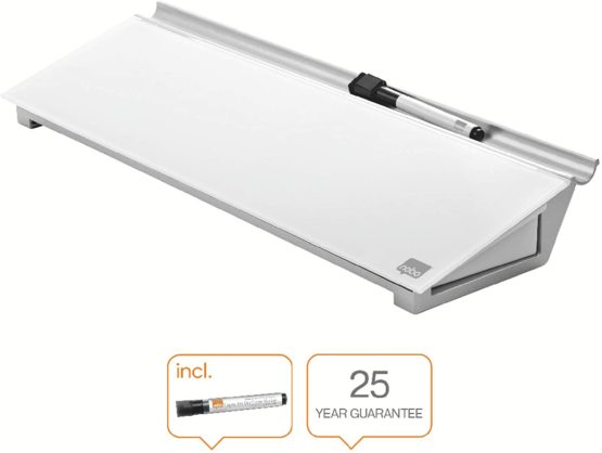 Nobo Glass Dry Wipe Desktop Whiteboard Pad, 45.8 x 6 x 14 cm, Brilliant White, 1905174 - Image 3