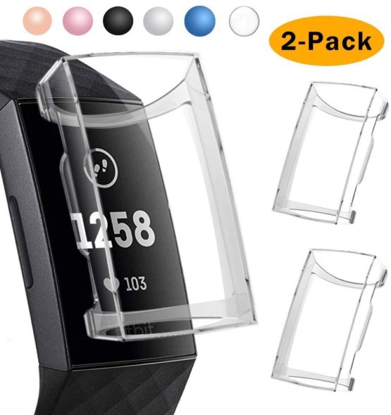 CAVN Compatible with Fitbit Charge 3 / Charge 4 Screen Protector Case