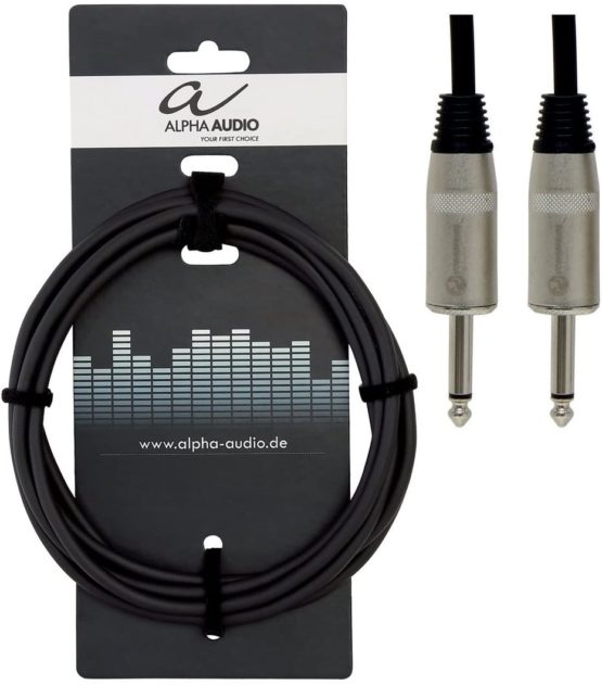 Alpha Audio 190625 3 m 6.3 mm Mono Jack Plug to 6.3 mm Mono Jack Plug Pro Line Speaker Cable