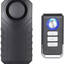 Mengshen Bicycle Alarm, Wireless Anti-Theft Burglar Security Alarm for Bike Motorcycle Car Mobility Scooter Vehicles Door Window, 113db Super Loud and Waterproof (Remote Control Included)