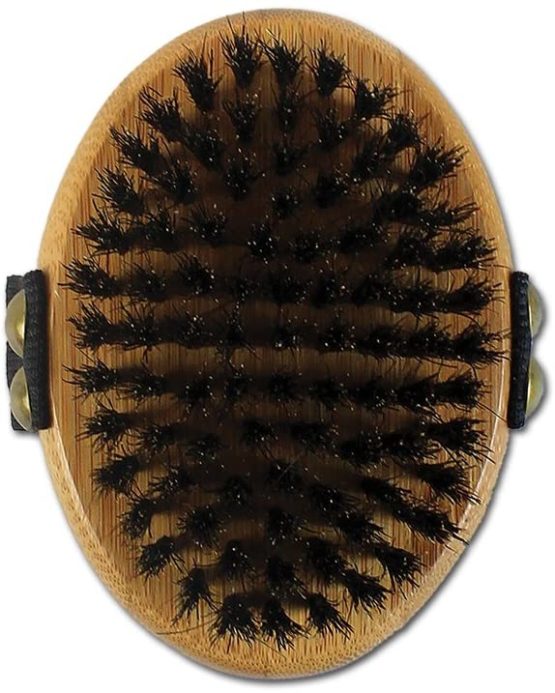 Bamboo Groom Palm Brush with Boar Bristles for Pets - Image 2