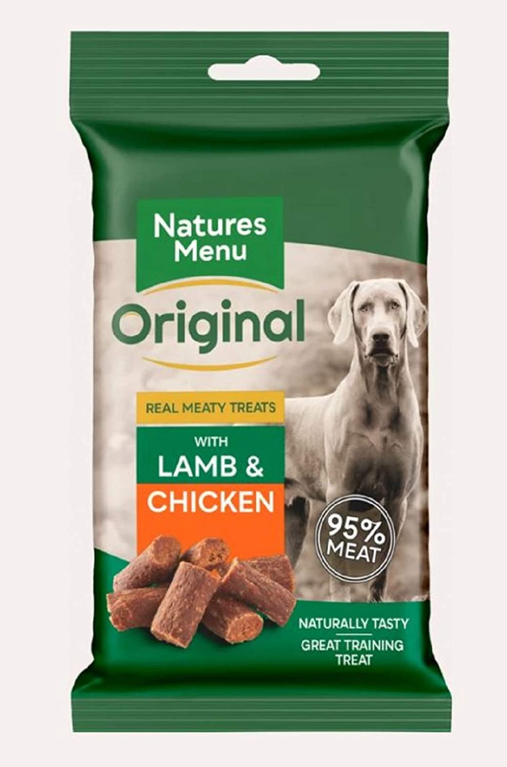 Natures Menu Real Meaty Dog Treats with Lamb and Chicken (12 x 60g), 16, 720 g (Pack of 1)