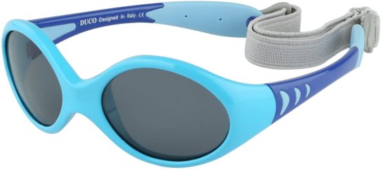 Duco Kids Sports Style Polarized Sunglasses TPEE Flexible Frame Glasses For Boys And Girls K012
