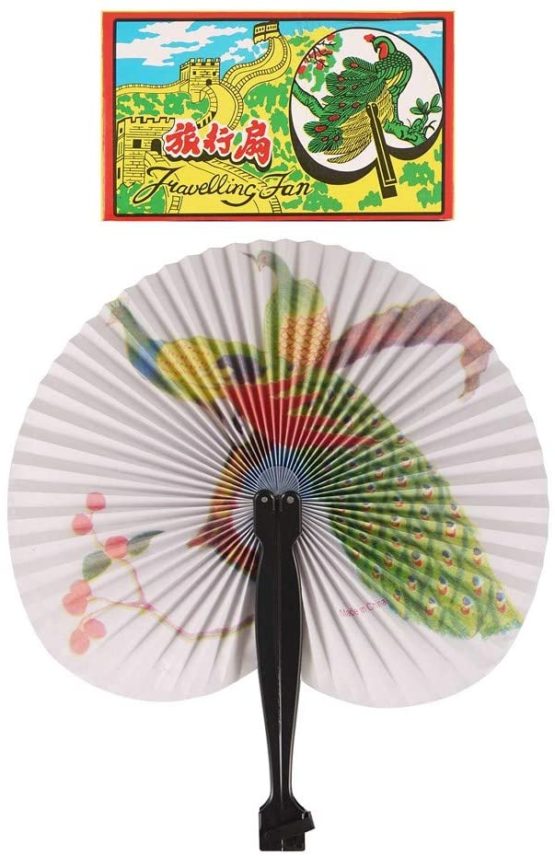 12 Folding Paper Fans - Pretty Chinese Designs - Girls Party Loot Bag Filler - Image 3