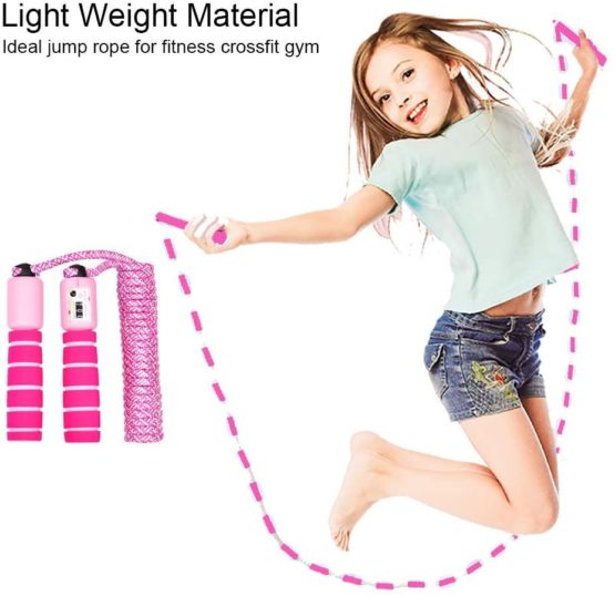 Adjustable Skipping Rope with Counter,Adjustable Kids Skipping Rope Jump Speed Rope for Boys Girls,Speed Jump Rope for Calories Burning,Children Jump Rope with Counter,Home Fitness&Exercise - Image 2