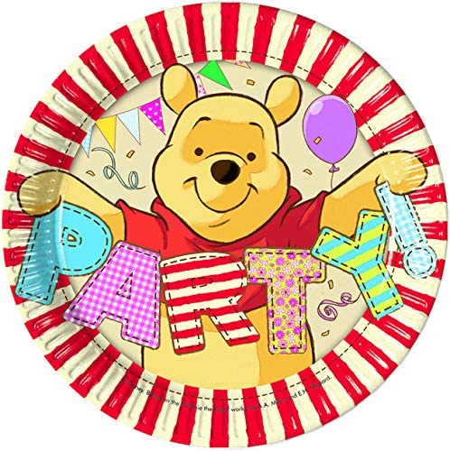 Unique Party 71631 – 20cm Disney Winnie the Pooh Party Plates, Pack of ...