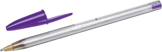 Bic Cristal Fun Ballpoint Pens, Wide Point (1.6 mm), Box of 20, Assorted Colors - Pink, Turquoise, Purple And Lime - Image 4