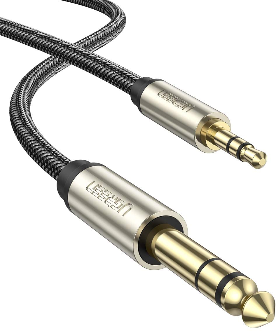 UGREEN 6.35mm to 3.5mm Audio Cable Hi-Fi Stereo 6.35mm 1/4 to 3.5mm 1/8 Lead TRS Mini Jack Aux Headphone Cord Compatible with Mixer Amplifier Speaker Earphone Laptop PC Phone MP3(1M)