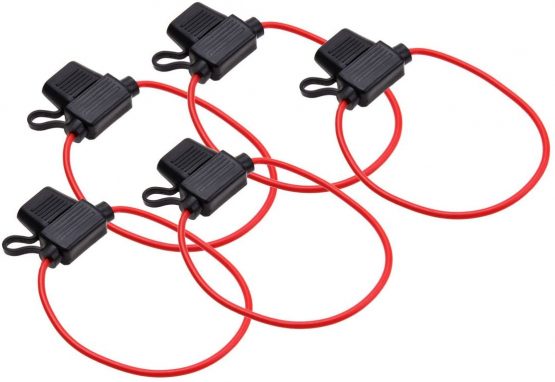 5pcs Pack In-line Standard Blade Fuse Holder Waterproof Splash Proof for 12V 30A Fuses Car