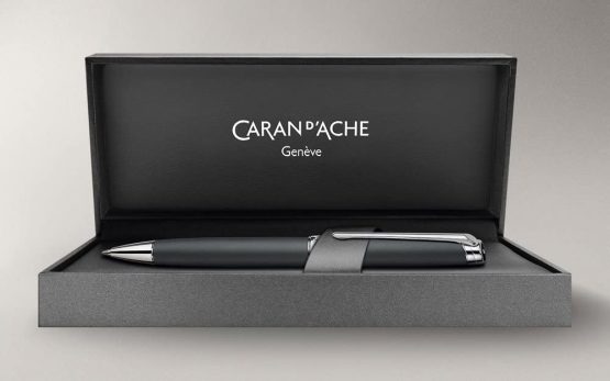Caran d'Ache Leman Silver Plated Mechanical Pencil - Black Matt - Image 2