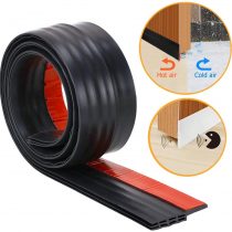 Door Draught Excluder, Door Weather Stripping, Rubber Door Draft Sweep Stopper for Door Soundproof by YOUSHARES （Black）