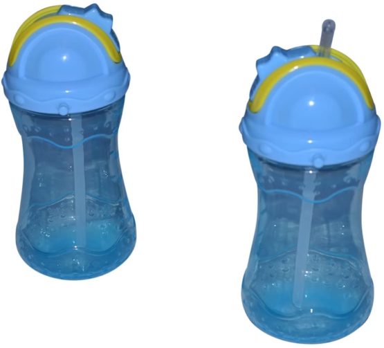 Sharebear Sippy Straw Cups - Built in Straw Cup - Great for Baby, Toddlers and Kids - BPA Free - Dishwasher Safe - Leak Proof - Spill Proof - Choice of Blue or Pink - 2 Pack 12 Oz. Cups (pink) - Image 2