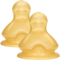 NUK First Choice+ Baby Bottle Teat, 6-18 Months, Latex with Large Feed Hole, Anti-Colic, 2 Count