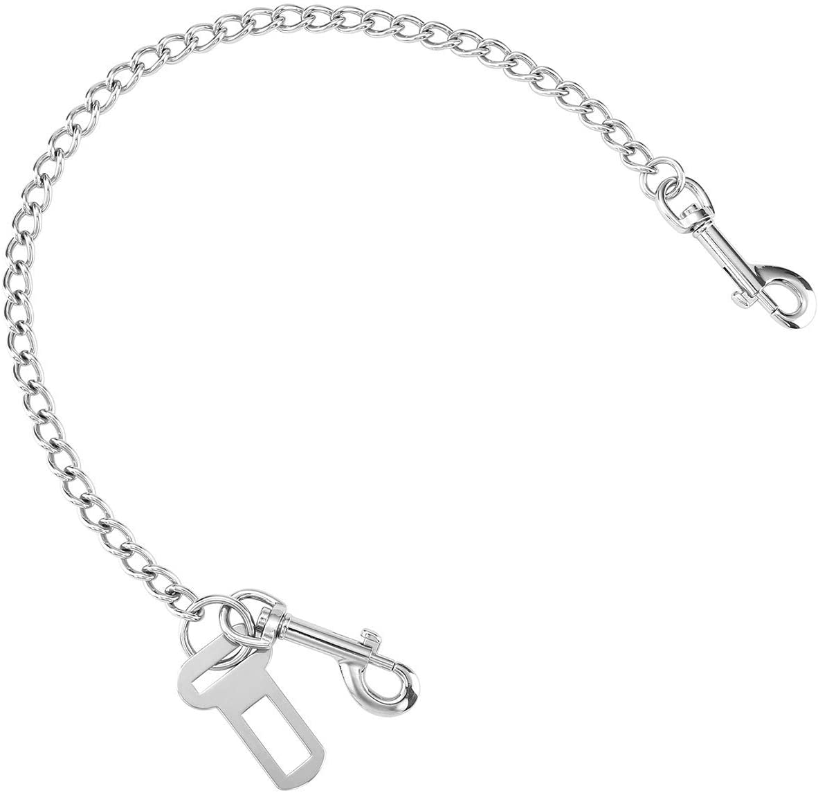 Mogokoyo Stainless Steel No chew Dog Car Seat Belt, Pet Vehicle Safety Restraint Tether