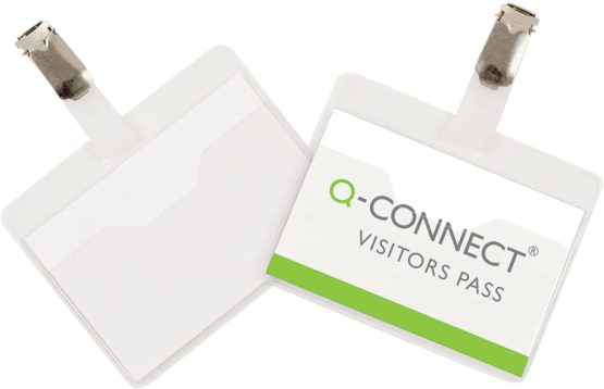 Q-Connect KF01560 Visitor Badge 60x90mm (Pack of 25)