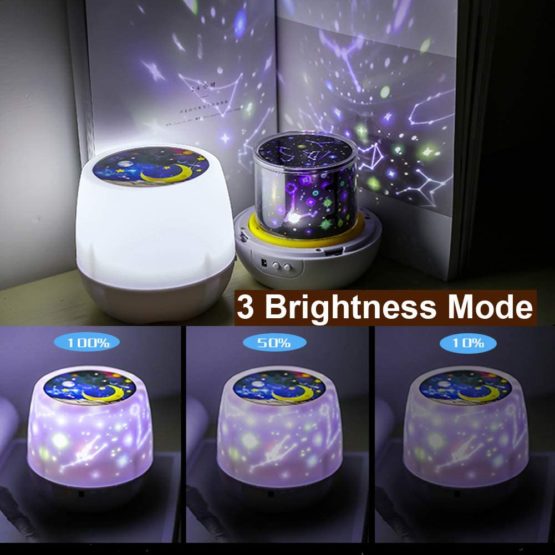 Kids Night Light Projector - Star Light Projector with USB Cable, 360 Degree Rotation Kids Star Projector Lamp Bedroom Star Projector Night Light Best Gifts for Kids - 7 Sets of Film - Image 4