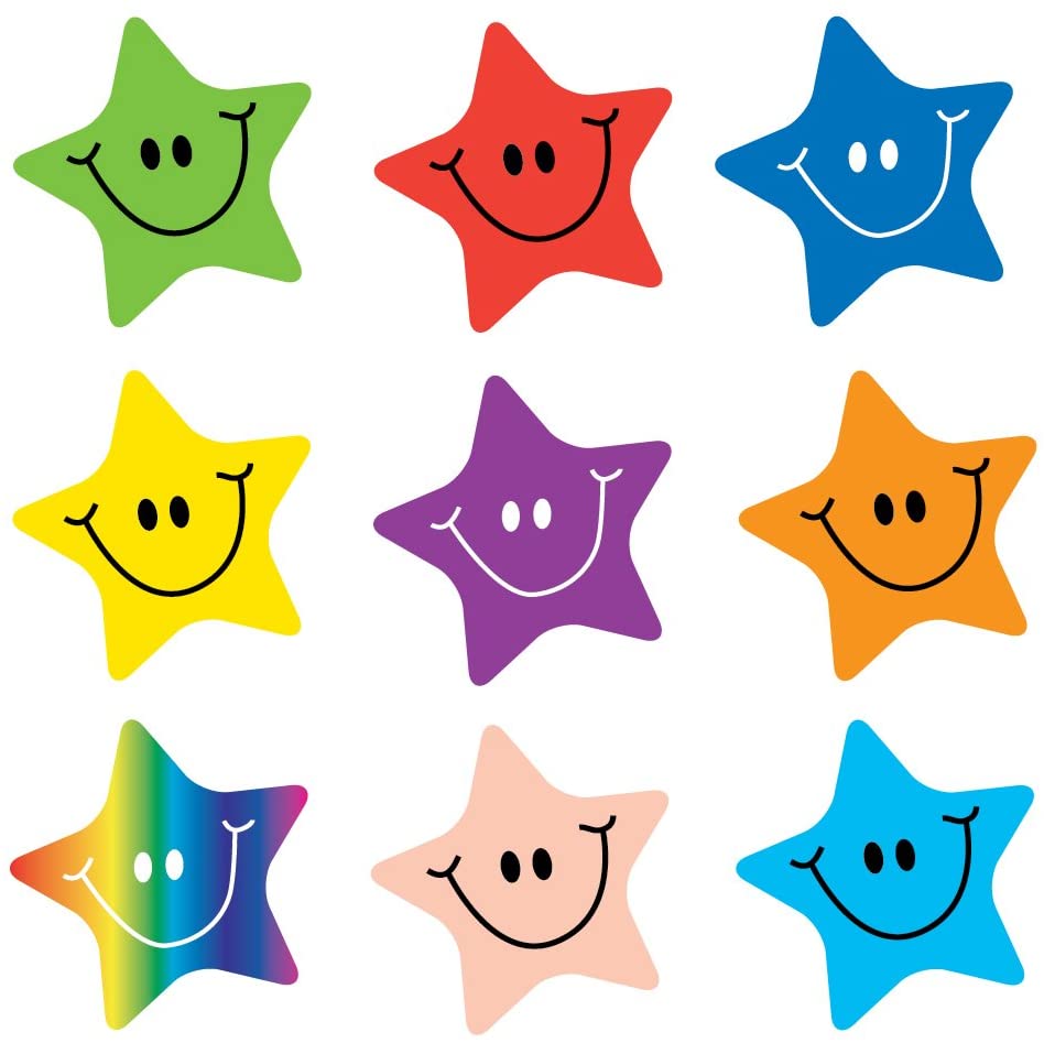 Sticker Solutions Smiley Star Stickers (Pack of 180) BigaMart