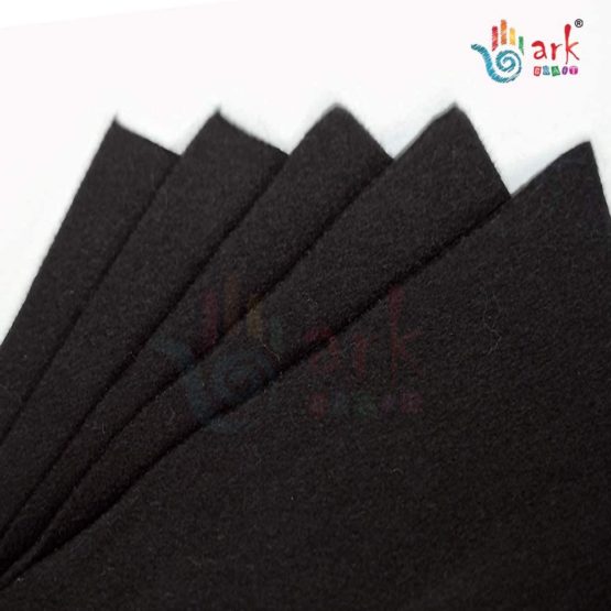 arkCRAFT Felt Sheets, A4 Size, 5 Per Pack (Black)