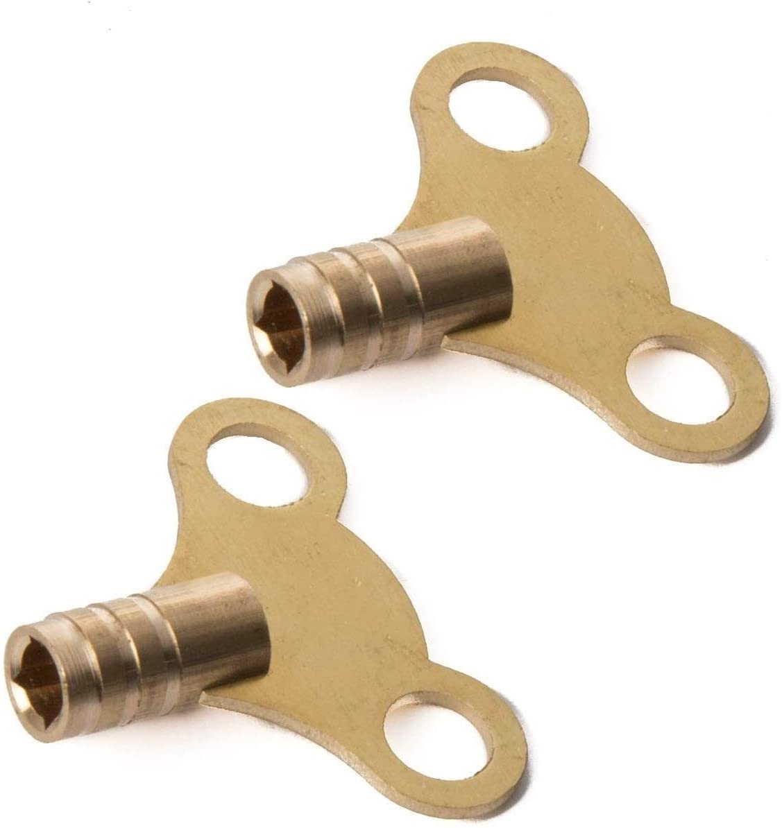 Merriway BH02832 Easigrip Clock Type Radiator Key Solid Brass - Pack of 2 Pieces, Messing
