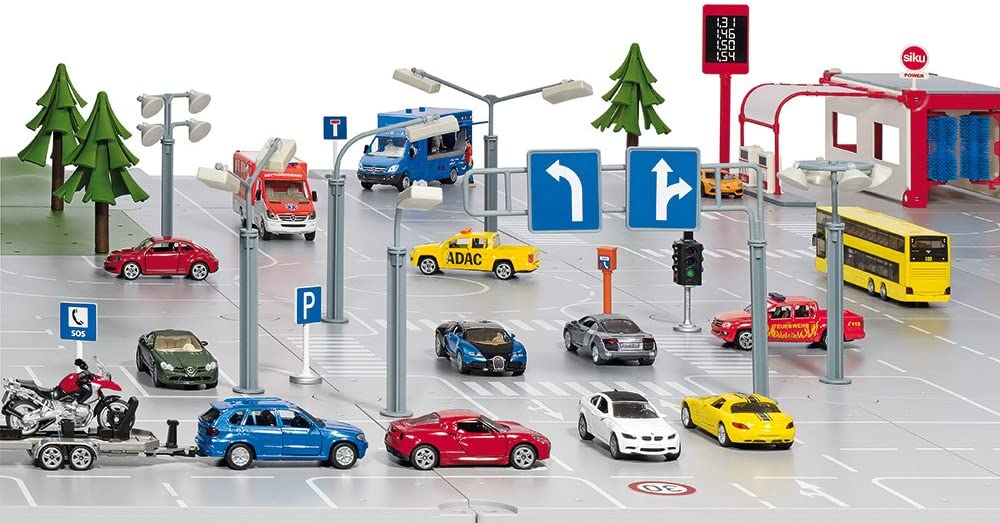 siku 5594, Road Signs and Street Lamps, Plastic, Multicolour, Versatile, Multicoloured, 18.5 x 11.5 x 4.5 cm - Image 2