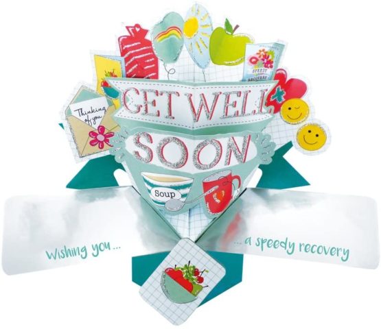 Second Nature Pop Ups Get Well Soon Pop Up Greeting Card - POP156 POP156A