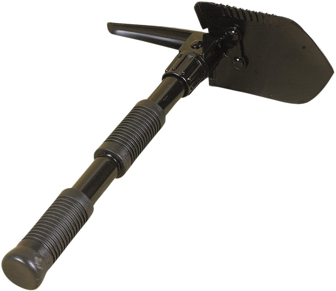 Cao Camping Mini Folding Pick/Shovel, Black