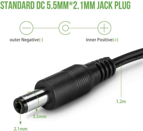 LE 12V 2A Power Supply for LED Strip Lights, AC 100-240V Mains to DC 12V Converter Adapter Driver Transformer, 24W UK Plug with 1.2M Cable, 5.5mm x 2.1mm Jack, GS TUV Approved - Image 3
