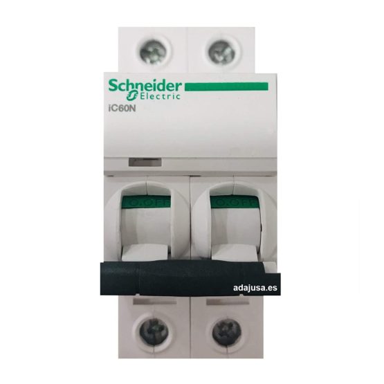 Schneider Electric A9F74206 IC60N Circuit breaker, Acti9, 2P, 6A, Curvature C, 50/60 Hz, White - Image 2
