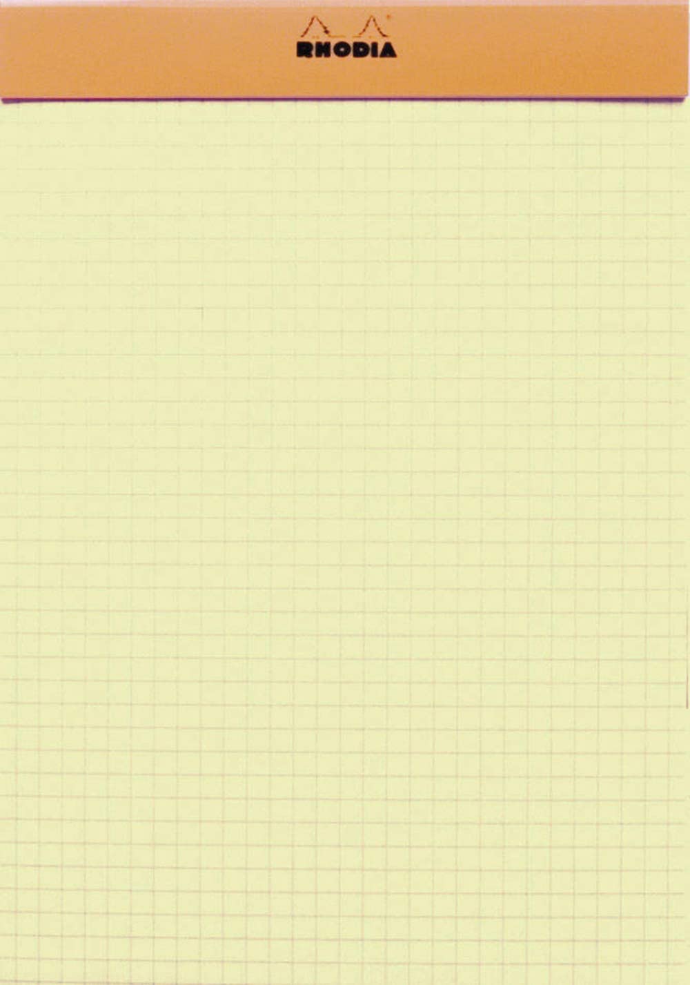 RHODIA 16260C, Stapled Notepad N°16 Orange, A5, Small Squares, 80 Detachable Sheets, 80G Yellow Clairefontaine Paper - Image 2