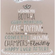 Hallmark Wedding Contemporary Platinum Gold Foil Card - Medium