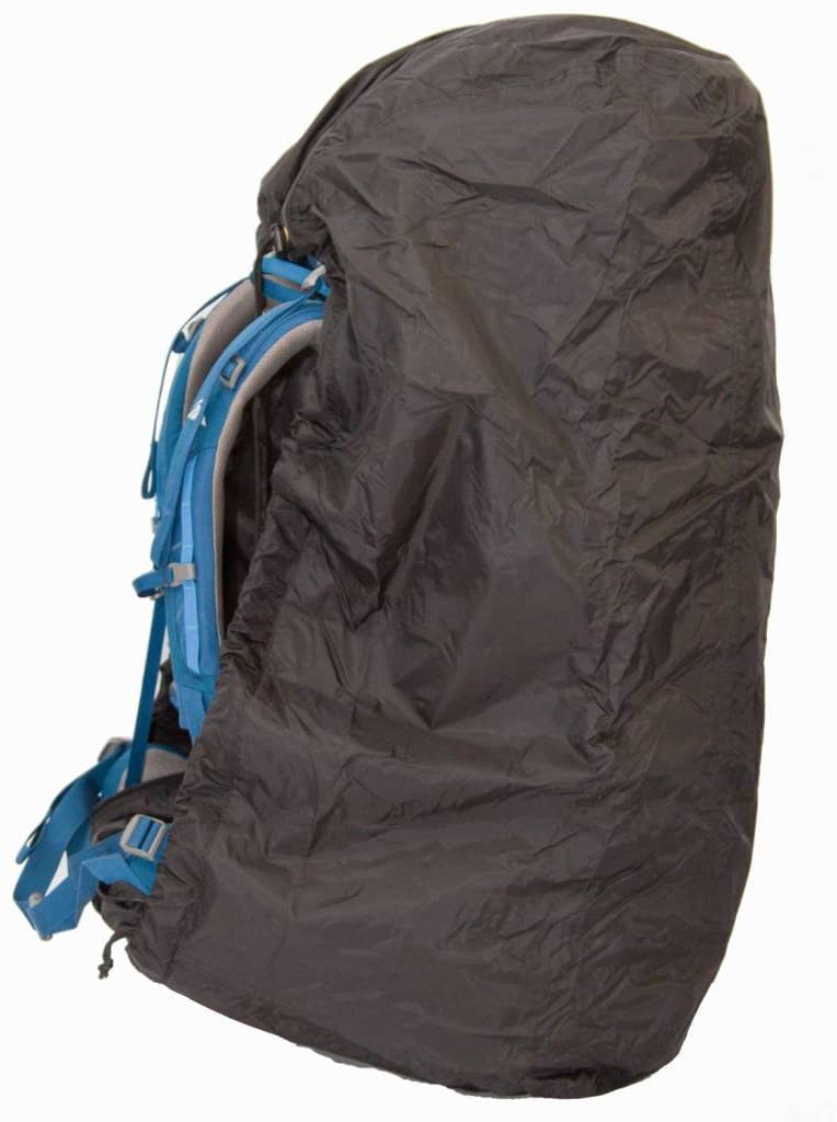 LOWLAND OUTDOOR® Rain and transport cover for backpacks, water resistant < 85 L, 304 g, black, 80x40x38 cm