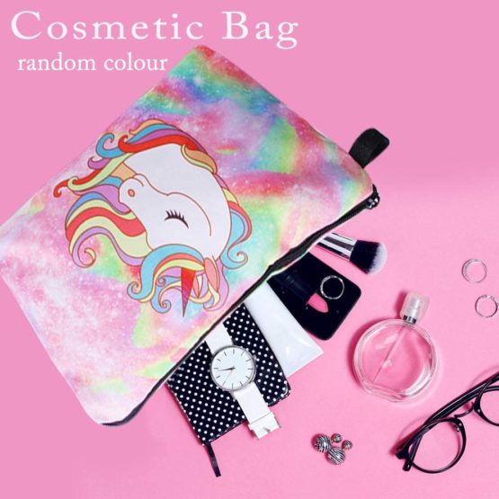 Standie 15PCS Drawstring Backpack for Unicorn Gift for Girls Include Makeup Bag Bracelet Necklace Set Hair Ties for Unicorn Party Favors (Pink) - Image 4