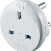 Go Travel UK to India Earthed Compact Travel Power Adaptor Convertor (Adapter Ref 532)